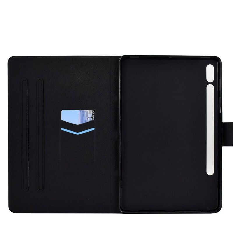 Nahkakotelo Samsung Galaxy Tab S7 / Tab S8 Owls Hauskaa