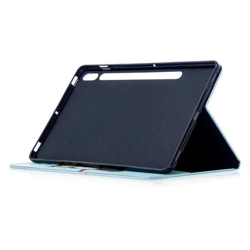 Nahkakuori Samsung Galaxy Tab S7 / Tab S8 Pöllö Kyydissä Oksalla