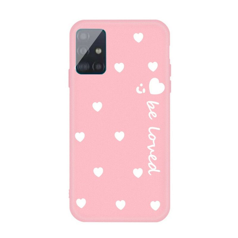 Case Samsung Galaxy A51 Silicone Heart Ole Rakastettu