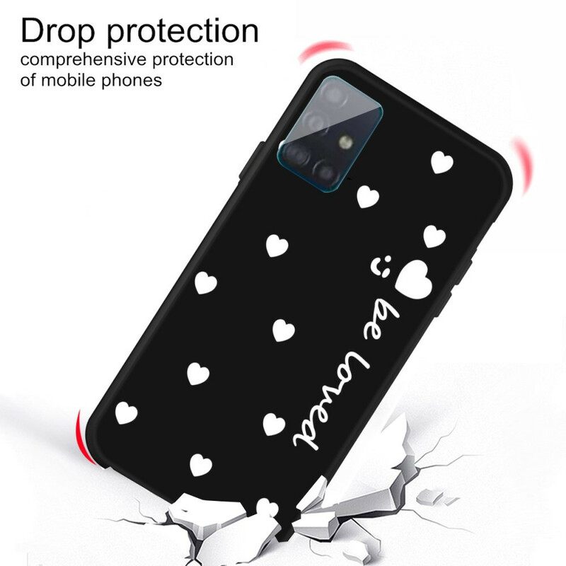 Case Samsung Galaxy A51 Silicone Heart Ole Rakastettu