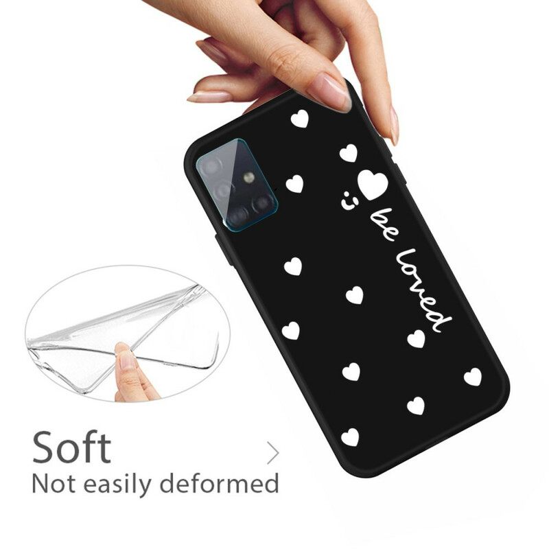 Case Samsung Galaxy A51 Silicone Heart Ole Rakastettu