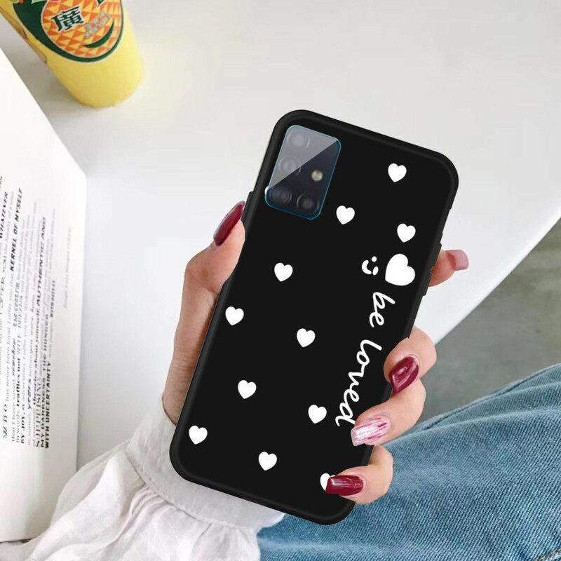 Case Samsung Galaxy A51 Silicone Heart Ole Rakastettu
