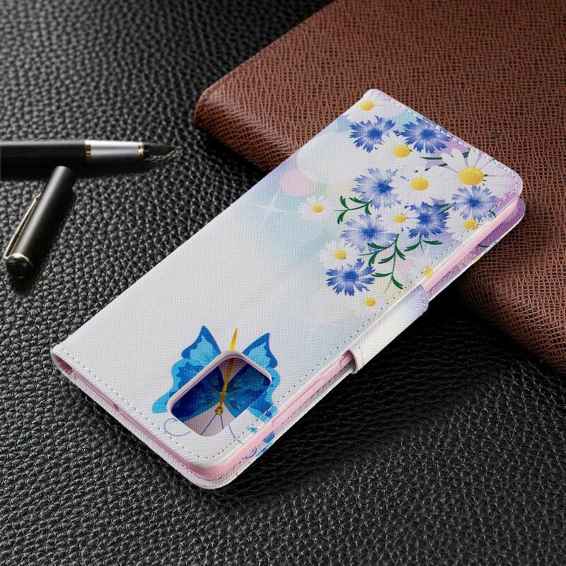 Kotelot Samsung Galaxy A51 Maalatut Perhoset Ja Kukat