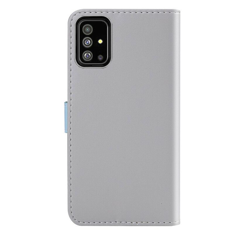 Nahkakotelo Samsung Galaxy A51 Tricolor Leather Effect