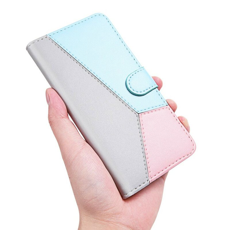 Nahkakotelo Samsung Galaxy A51 Tricolor Leather Effect