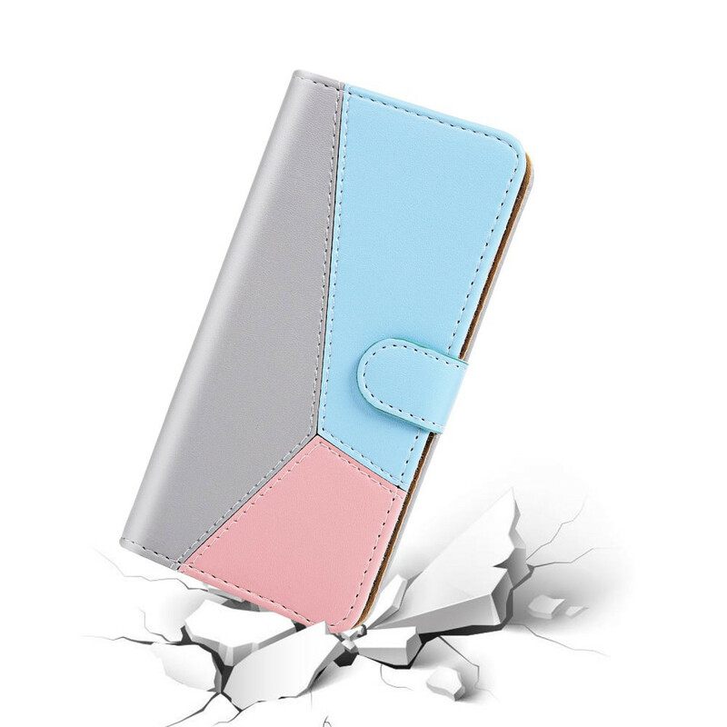 Nahkakotelo Samsung Galaxy A51 Tricolor Leather Effect