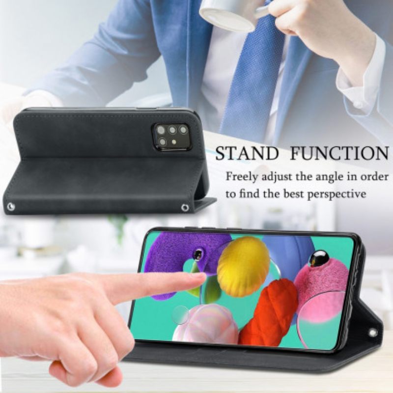 Puhelinkuoret Samsung Galaxy A51 Kotelot Flip Faux Leather Vintage