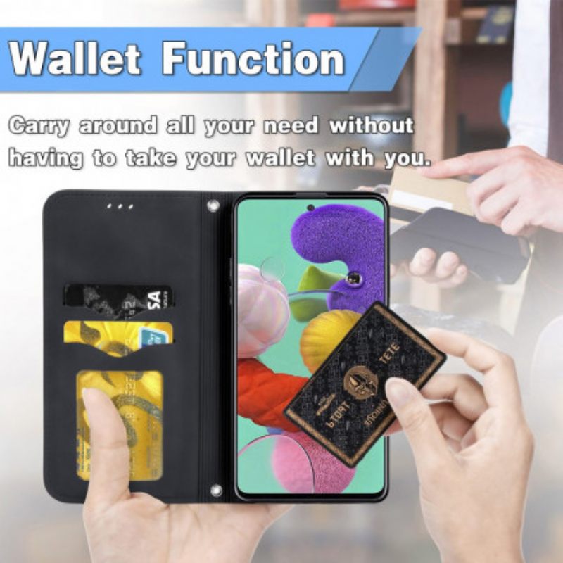 Puhelinkuoret Samsung Galaxy A51 Kotelot Flip Faux Leather Vintage
