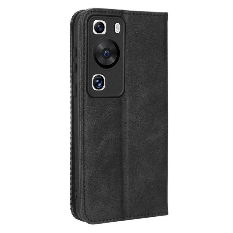 Puhelinkuoret Huawei P60 Pro Kotelot Flip Tyylitelty Nahkatyyli