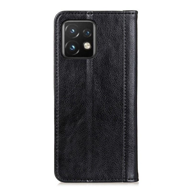Puhelinkuoret Motorola Edge 40 Pro Kotelot Flip Tyylikäs Haljattu Nahka