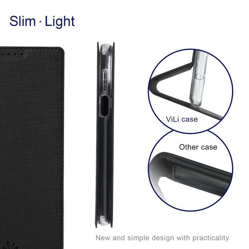 Puhelinkuoret Poco M3 Pro 5G Kotelot Flip Teksturoitu Vili Dmx